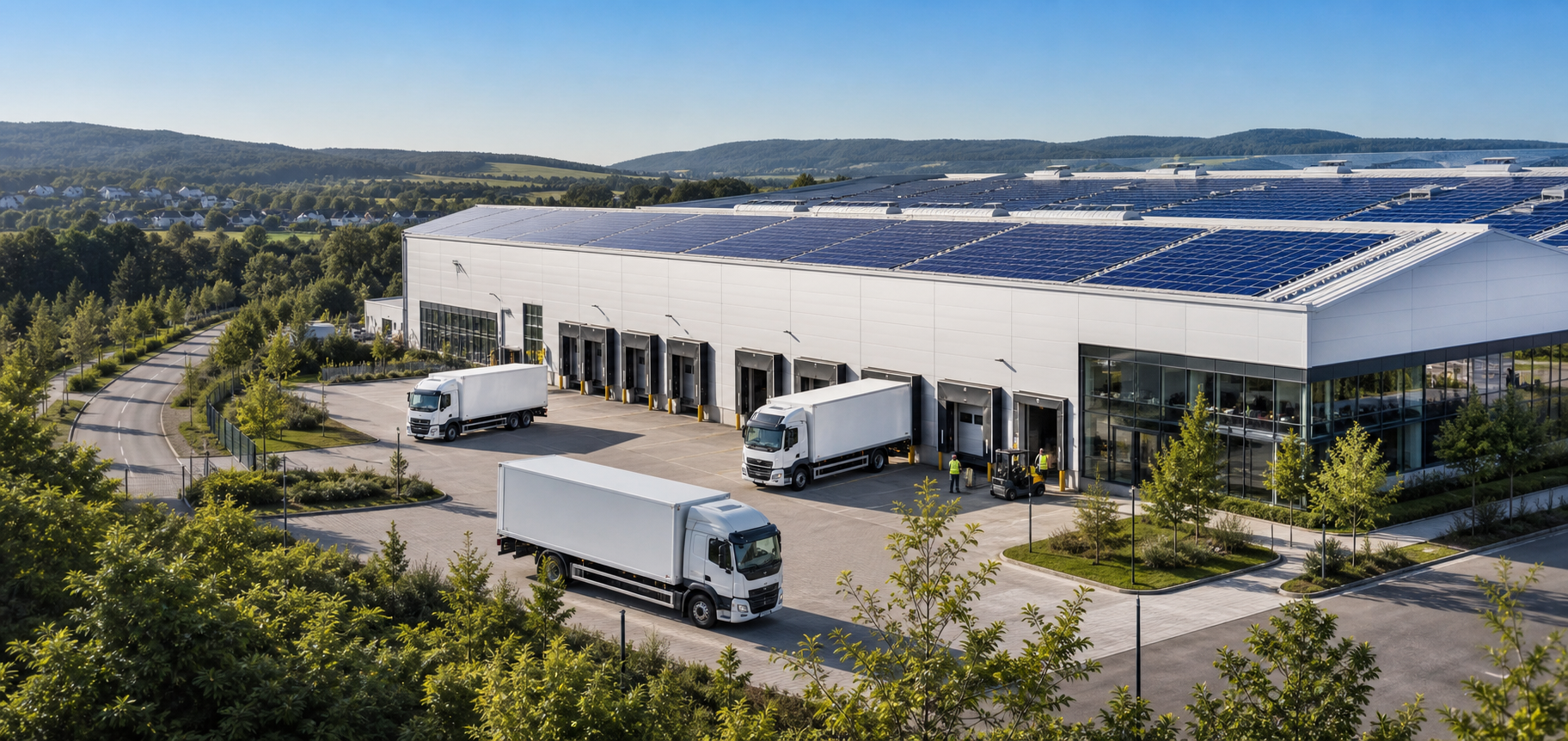 Logistikzentrum mit Solardach