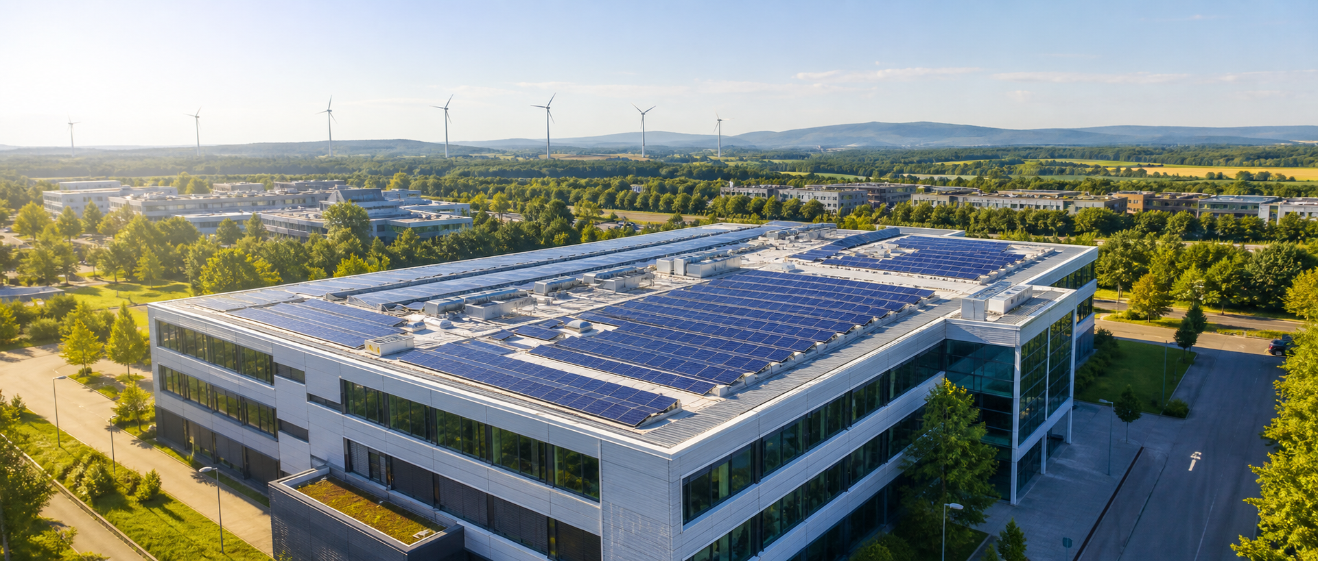 Gewerbeimmobilie mit Solarenergie